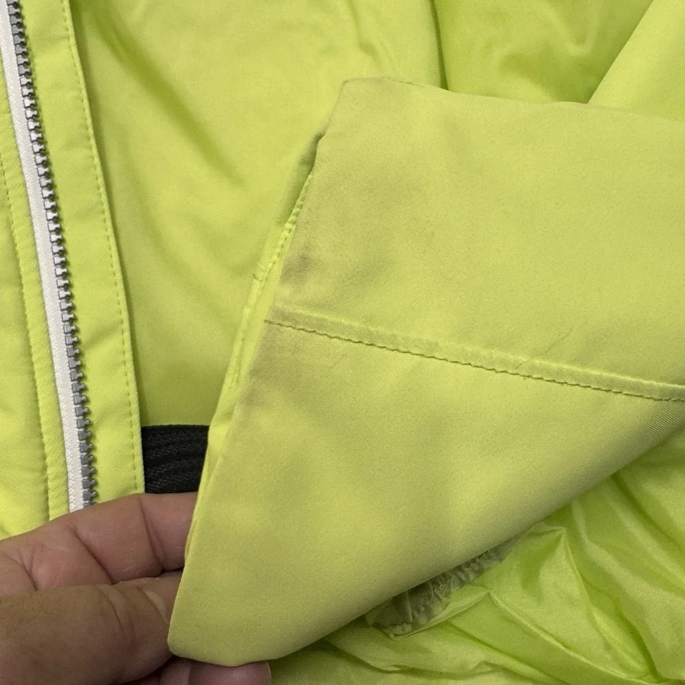 Obermeyer Ski Jacket Teen‎ L 14-16 Neon Lime Green Hooded Winter Coat Gorpcore